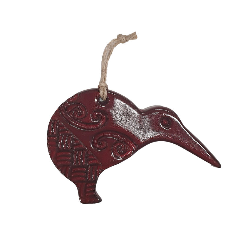 Michelle Bow Ceramics Kowhaiwhia Pattern Kiwi 13cm x 8cm image number 0